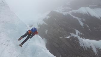 extreme ice climbing