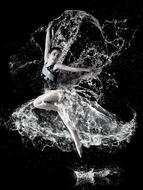 clipart of water jump girl dancer