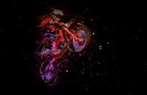 Motorbike Biker Race drawing