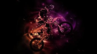 Motocross Race red drawing