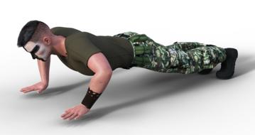 clipart of military soldier uniform pushups