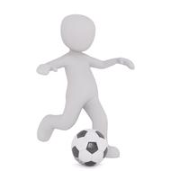 painted white man plays football