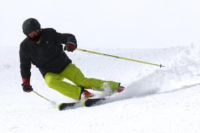 Skiing Sport on the slope close-up