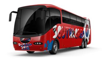 design of south korean team bus for football world cup 2018