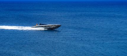 speed boat at sea