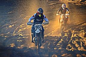 photo of an athlete on an enduro motorcycle