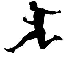 silhouette of a runner as a drawing