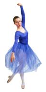 Ballet Dance Ballerina in blue dress