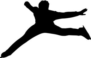 ice skater flying camel drawing
