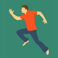 clipart of man running adult