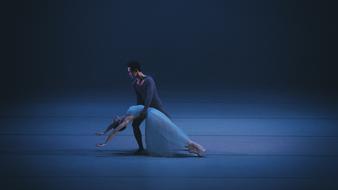 graceful ballet dancers couple