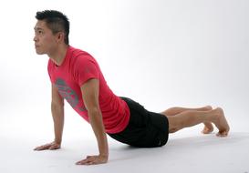 Fitness Exercise man in red