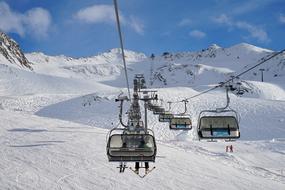 lift in the Alpine mountains