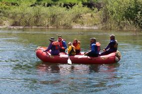 Young People Rafting