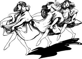 dancing performance drawing