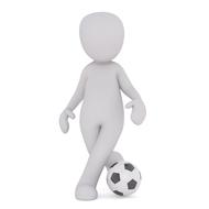 males 3d model with ball