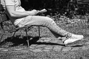 Person Sitting, monochrome