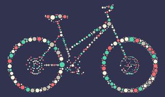 bike mountain as a drawing