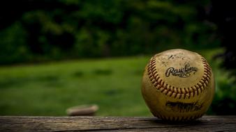 Close-Up photo of old Ball Baseball