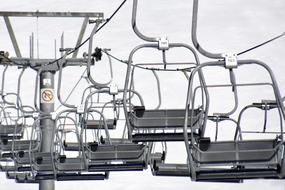empty chairs on the cableway