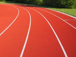 track for athletes at the sports stadium