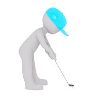 golfer 3d model drawing
