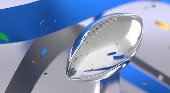 closeup picture of American Football glossy ball