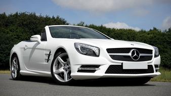 white Mercedes-Benz Car