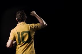 soccer player at number 10 on a black background