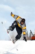 snowboarder jumping on a slope