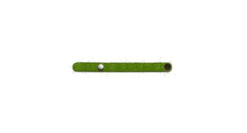 painted green track and golf ball as an illustration