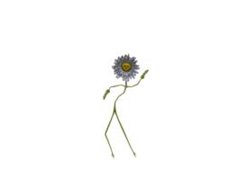 funny dancing flower figure drawing