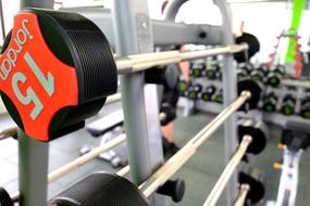 rods on a stand in the gym