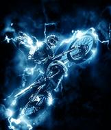 motocross race sport neon