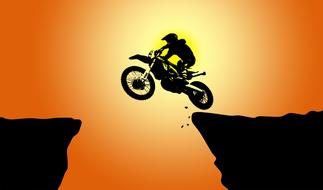 silhouette sunset motorcycle