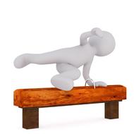 exercise on the simulator as a 3D model