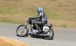 motorcycle race in blurred background