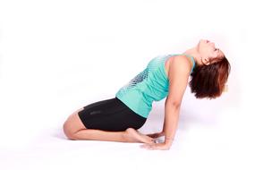 Woman stretching pose