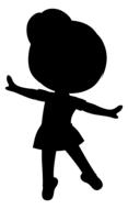 silhouette comic book hero, ballerina