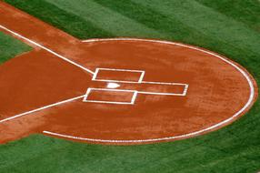 Home Plate on Baseball Sport field