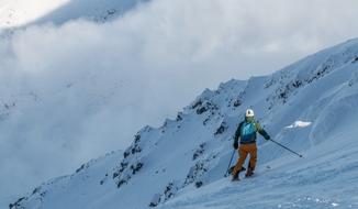 skier on the Chopok peak in Slovakia
