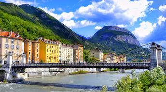 Grenoble city in summer, France