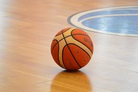 basketball ball on the court