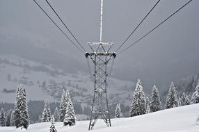 Snow Winter steel cable