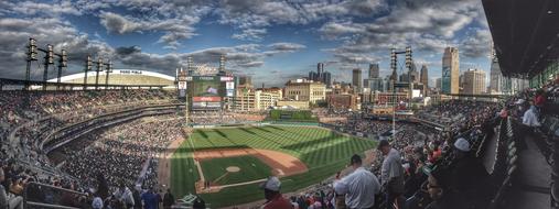 baseball game in summertime
