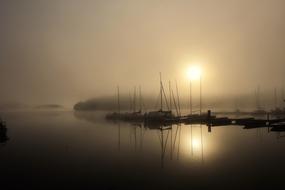 foggy morning on the Bostalsee