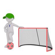 goalkeeper with a ball as a 3d model