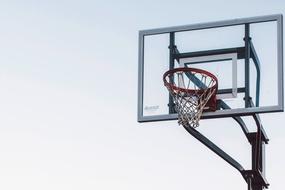 transparent shield on a basketball hoop