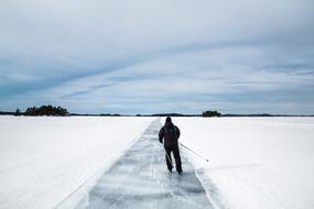 Skating on Winter Ice