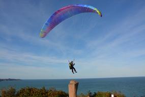 paragliding adventure over the coast in France